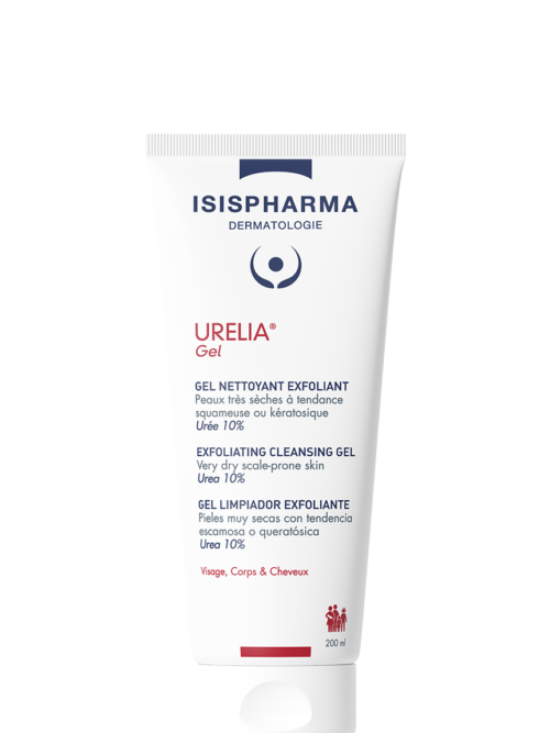 Urelia-Gel ISISPHARMA URELIA Gel – švelniai šveičiamasis prausiamasis gelis sausai ir pleiskanojančiai odai