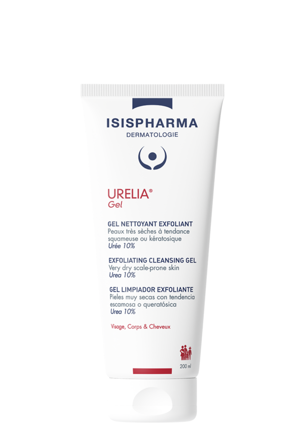 ISISPHARMA URELIA Gel – švelniai šveičiamasis prausiamasis gelis sausai ir pleiskanojančiai odai
