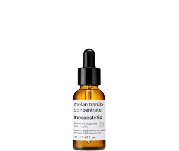 Mesoestetic Melan Tran3x Concentrate inetensyvus depigmentuojantis koncentratas