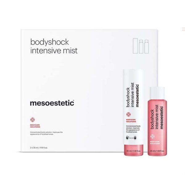 bodegon_bodyshock_intensive_mist_secundario mesoestetic® bodyshock® intensive mist – intensyvus kūno koncentratas